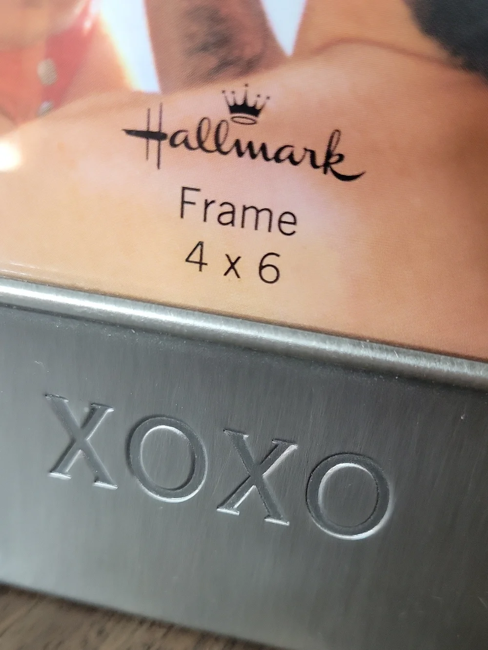 Hallmark Vintagen Silver Metal DAD XOXO 4X6 Picture Frame